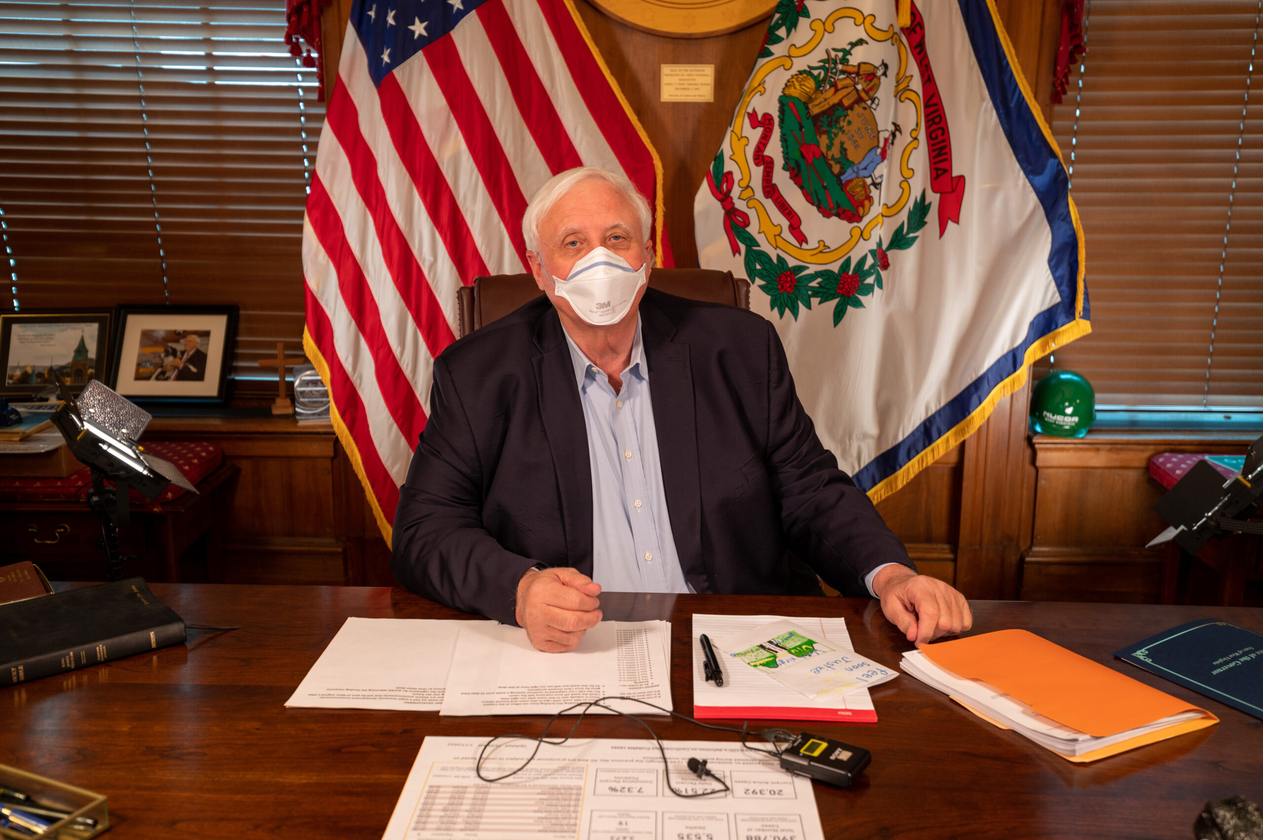 Gov. Justice returns after COVID bout, renews call for vaccines, boosters